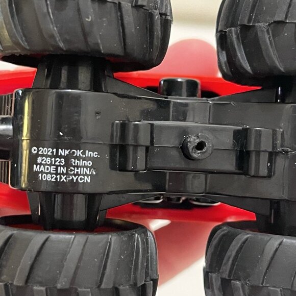 NKOK DINOSAUR MONSTER TRUCKS PUSH AND GO CLIMBER Rhino TOY TRUCK 2021 Red - Picture 7 of 8